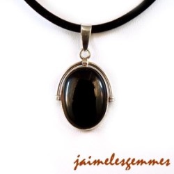 Pendentif onyx ovale