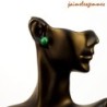 Boucles clou malachite