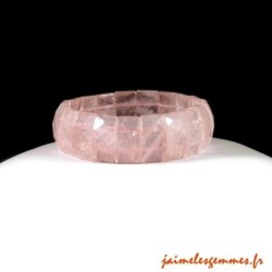 Bracelet quartz rose facetté