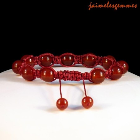 Bracelet shamballa cornaline