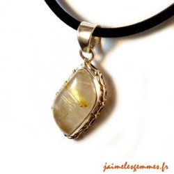 Pendentif en quartz rutile