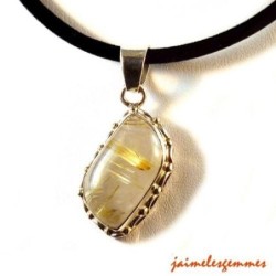 Pendentif en quartz rutile