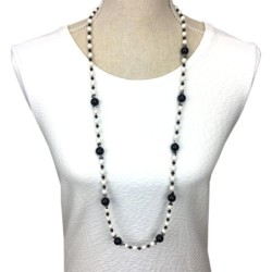Collier en onyx noir et blanc