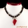 Collier en onyx et corail