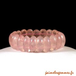 Bracelet quartz rose bombé
