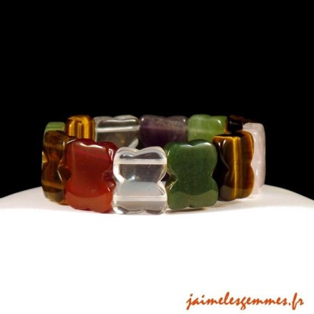 Bracelet élastique six pierres