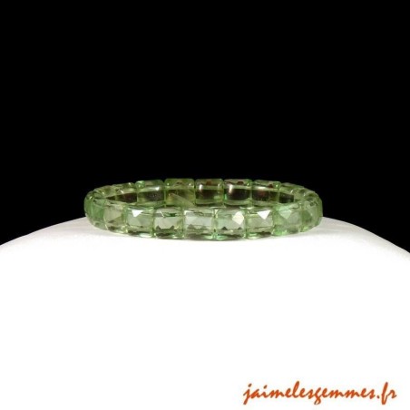 Bracelet en fluorite facettée