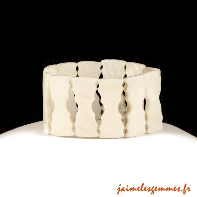 Bracelet large en nacre