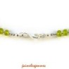 Collier en olivine facettée