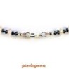 Collier quartz rose et hématite
