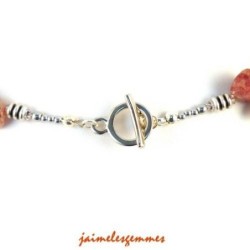 Collier en quartz fraise