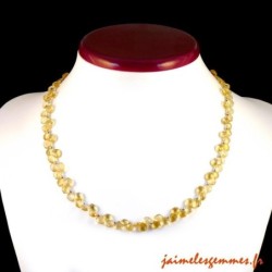 Collier citrine facettée