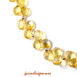 Collier citrine facettée