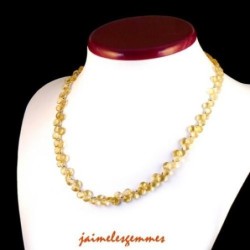 Collier citrine facettée