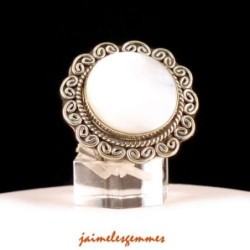 Bague ronde nacre