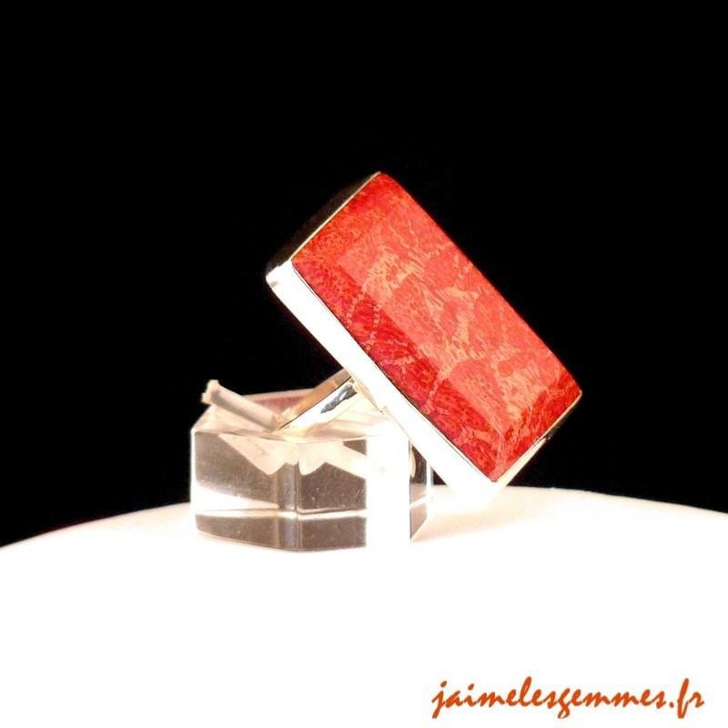 Bague gorgone corail