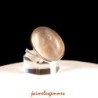 Bague ovale quartz rose