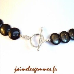 Collier disques onyx