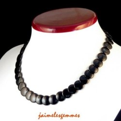 Collier disques onyx