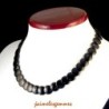 Collier disques onyx