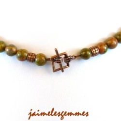 Collier ethnique unakite 2