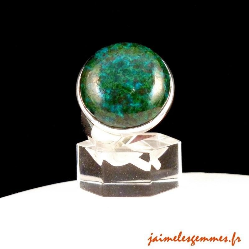 Bague ronde en chrysocolle