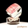 Bague rectangulaire rhodochrosite