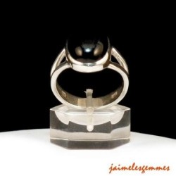 Bague ovale en onyx