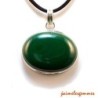 Pendentif ovale malachite