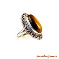 Bague en oeil tigre