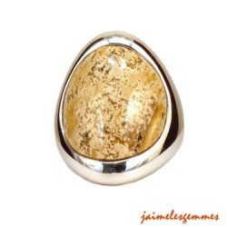 Bague jaspe paysage