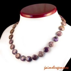 Collier en disques de charoite