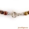 Collier agate rainbow facettee