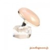 Bague quartz rose ovale