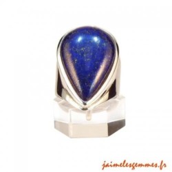 Bague goutte en lapis lazuli