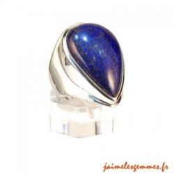 Bague goutte en lapis lazuli