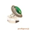 Bague ovale malachite