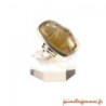 Bague rectangulaire en quartz rutile