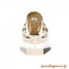 Bague rectangulaire en quartz rutile