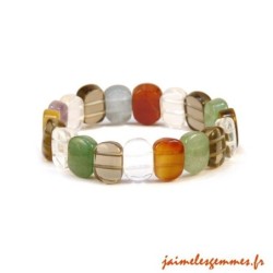 Bracelet élastique sept pierres