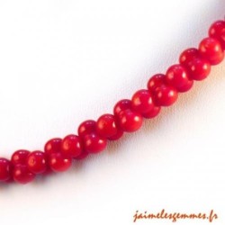 Collier corail fin