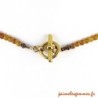 Collier ethnique gorgone et agate tibétaine