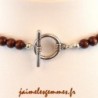 Collier cornaline et bois