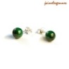 Boucles clou malachite 6mm