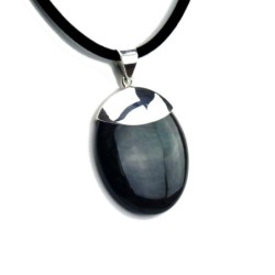 Pendentif obsidienne velours