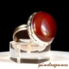 Bague ovale cornaline