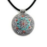 Pendentif en turquoise et corail