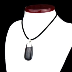 Grand pendentif en obsidienne velours