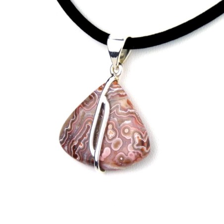 Pendentif triangle agate crazy