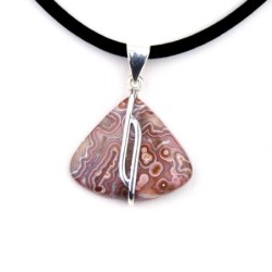 Pendentif triangle agate crazy